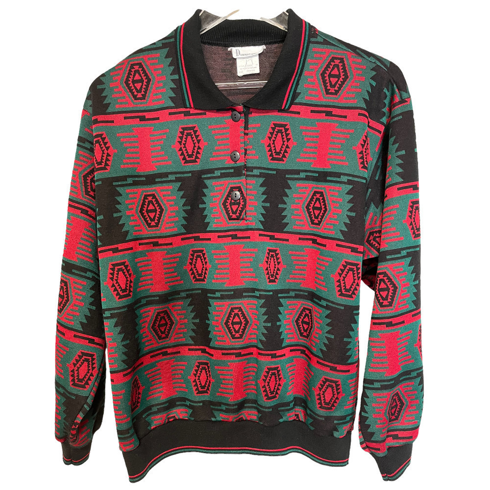 Donnkenny Vintage Aztec Unisex Long Sleeved Shirt